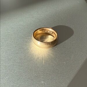 14k Solid Yellow Gold Band Ring Sz 6